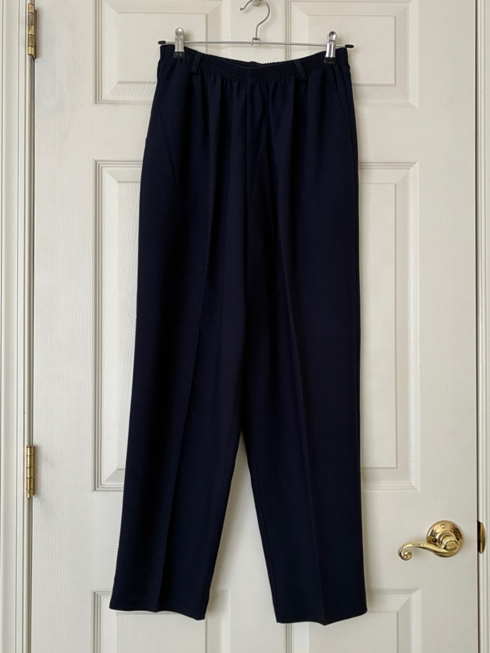 Alfred Dunner Petite Pull-on Trousers Navy Size 14P (See Description re Size)
